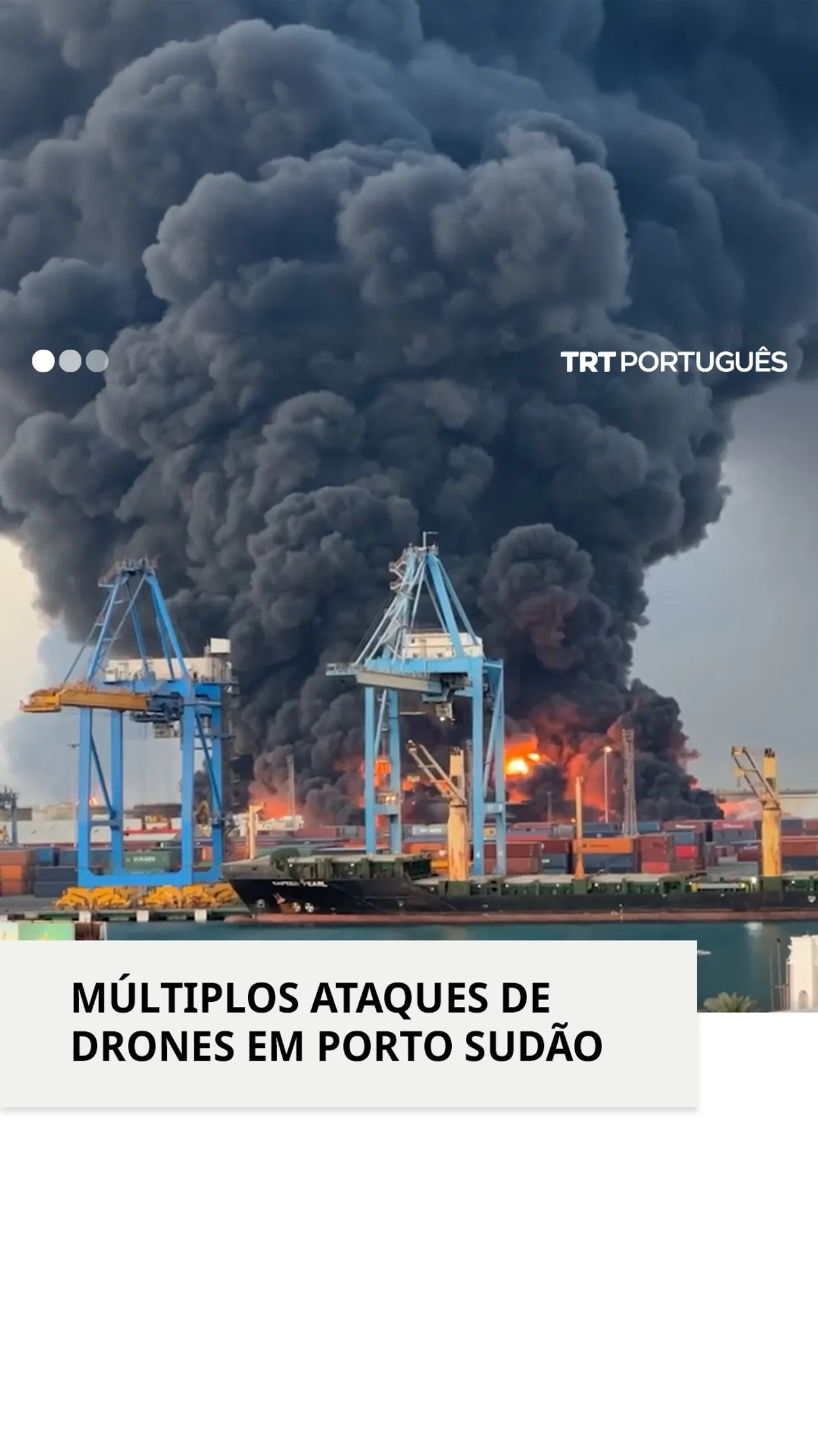 Múltiplos ataques de drones em Porto Sudão